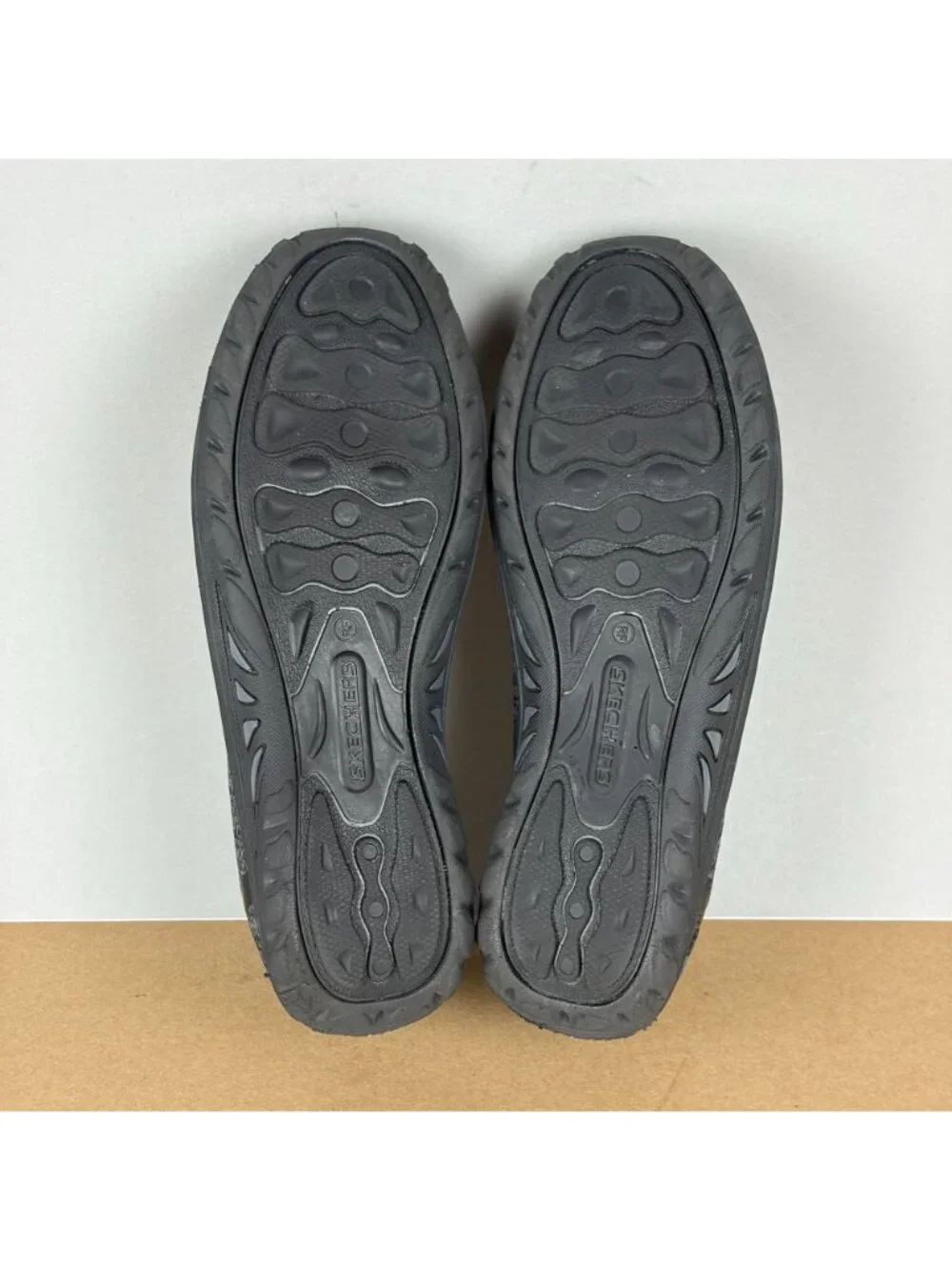 Skechers Relaxed Fit Reggae Fest Casual Shoes Womens 8 Black Heathered Knit